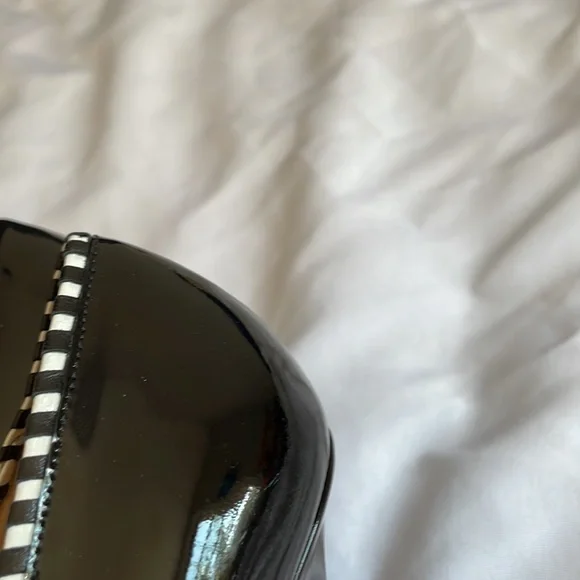 Kate Spade Black with White Trim Accent Patent High Heels Pumps - Picture 10 of 15